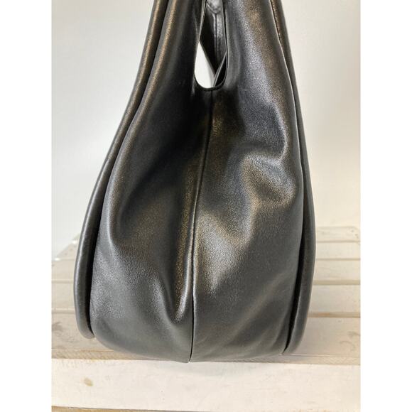 BRIGHTON LOCK HEART ISSIE BLACK LEATHER HOBO RARE FIND - Picture 3 of 16